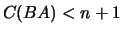 $C(BA) < n+1$