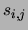 $s_{i,j}$