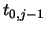 $t_{0,j-1}$
