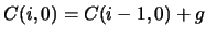 $C(i,0) = C(i-1,0) + g$