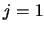 $j=1$