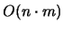 $O(n\cdot m)$