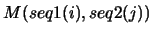 $M(seq1(i),seq2(j))$