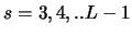 $s=3,4,..L-1$