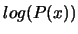 $log(P(x))$