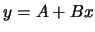 $y=A+Bx$